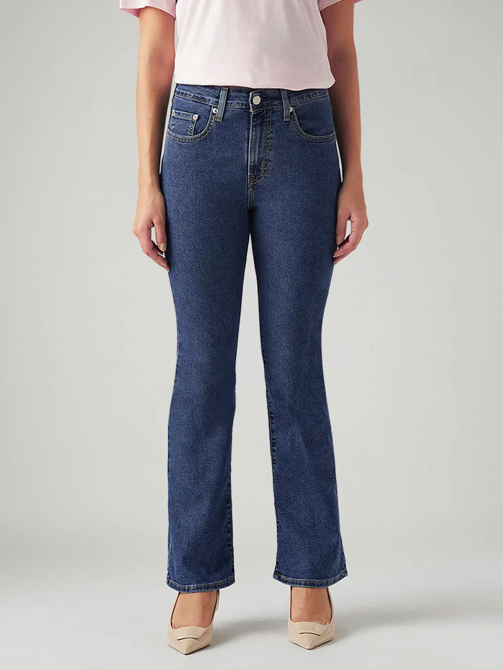 Women's 725 Med Indigo Bootcut Fit High Rise Jeans 2