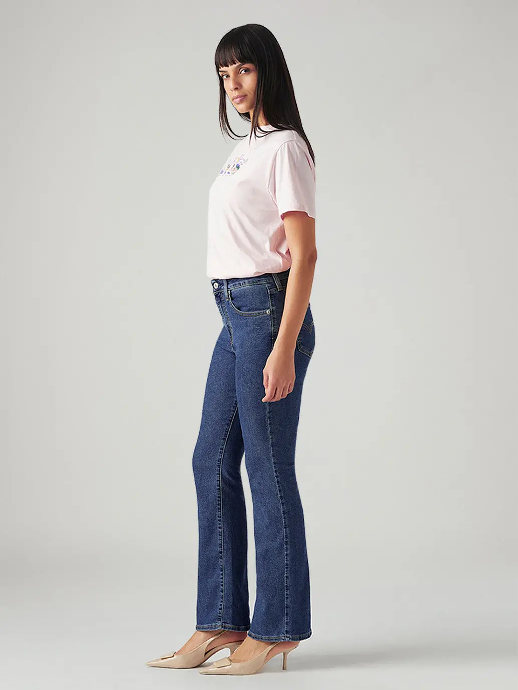 Women's 725 Med Indigo Bootcut Fit High Rise Jeans 6