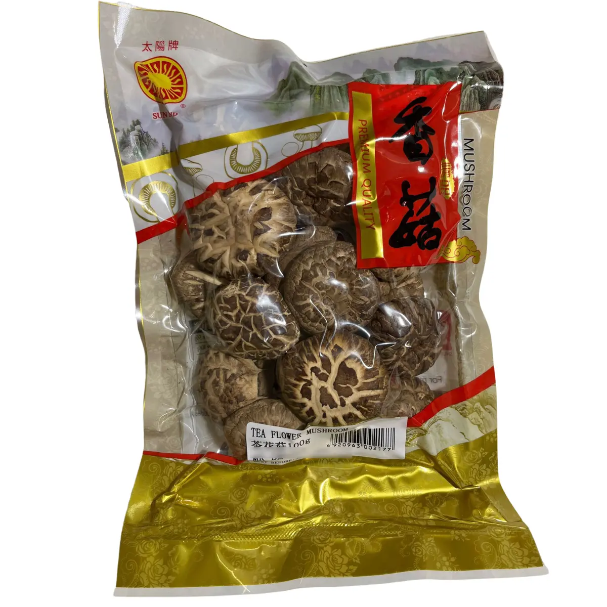 Sun Brand Dried Tea Flower Shiitake Mushroom 4-5 Cm 100G 1