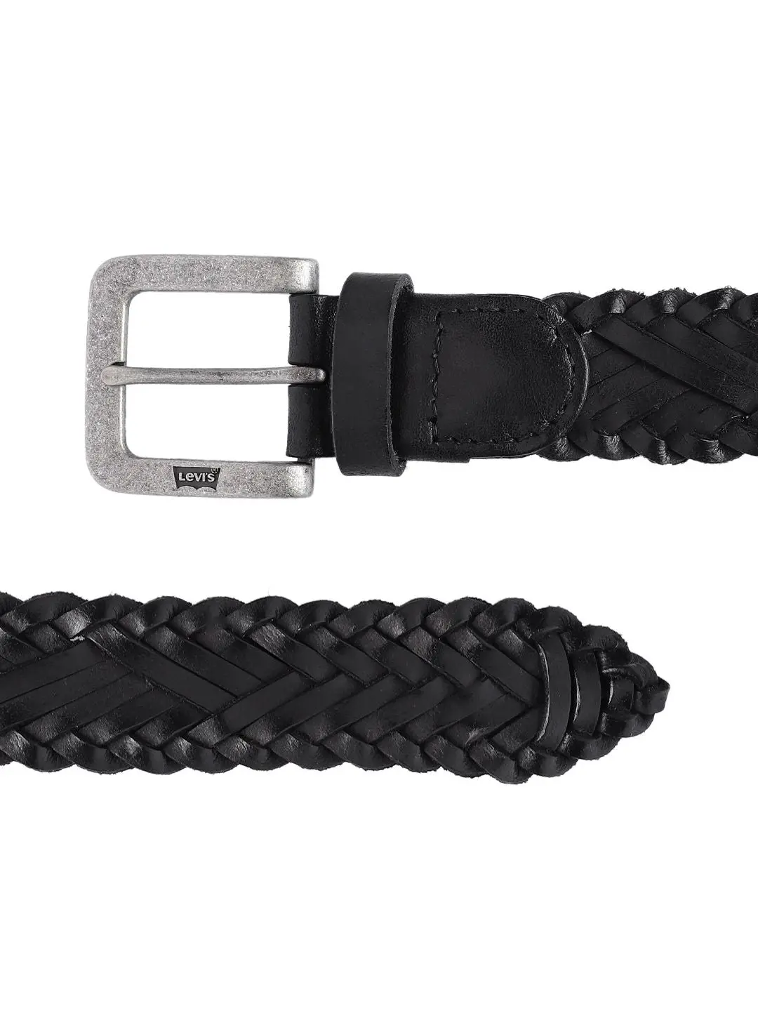 Men's Black Textured Belt 3