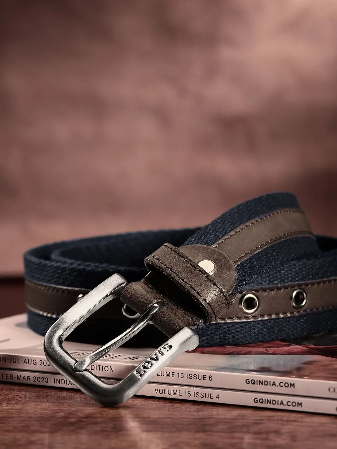 Men's Brown Textured Belt 1
