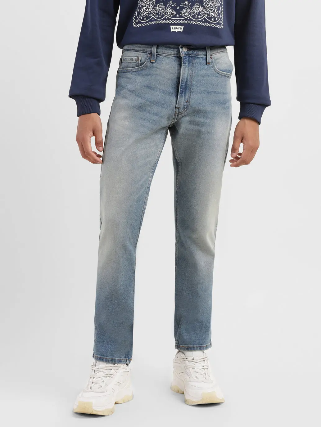 Men's 513 Blue Slim Straight Fit Mid Rise Jeans 2