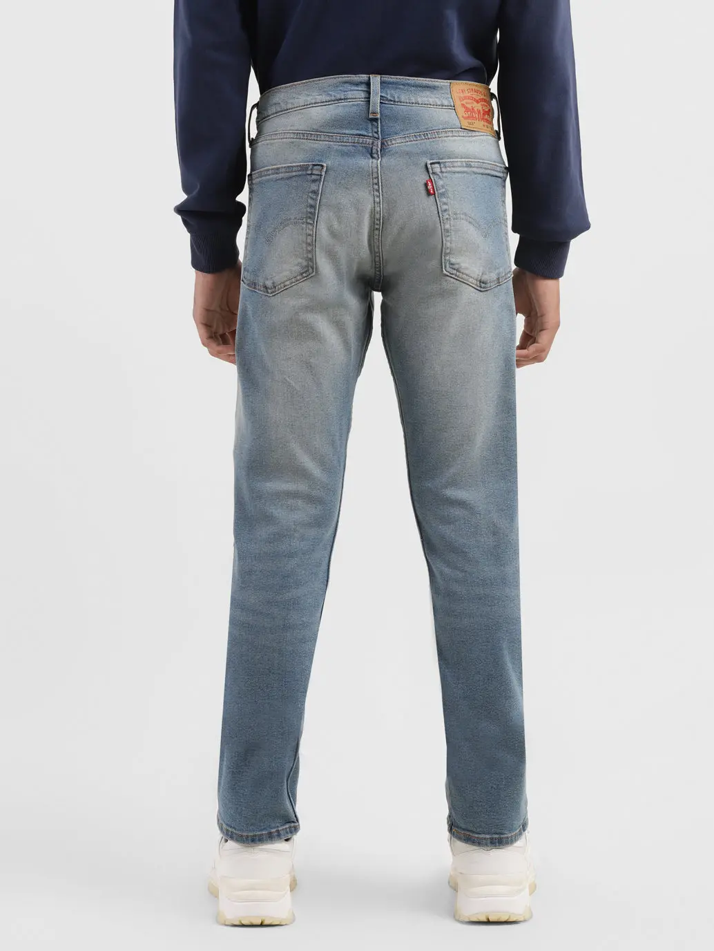 Men's 513 Blue Slim Straight Fit Mid Rise Jeans 3