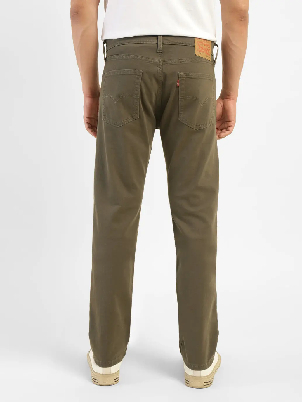 Men's 513 Olive Green Slim Straight Fit Mid Rise Jeans 3
