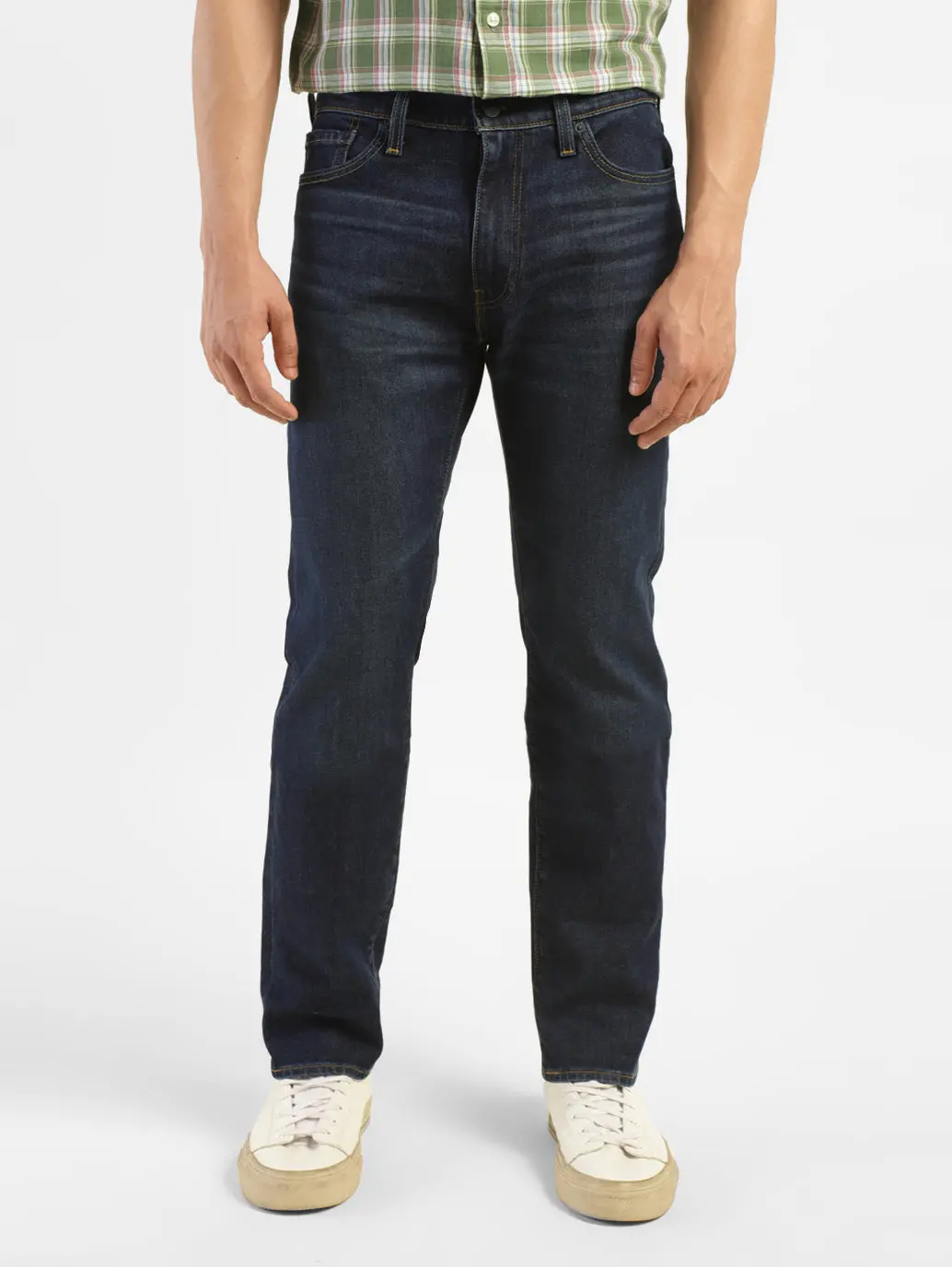 Men's 513 Blue Slim Straight Fit Mid Rise Jeans 1