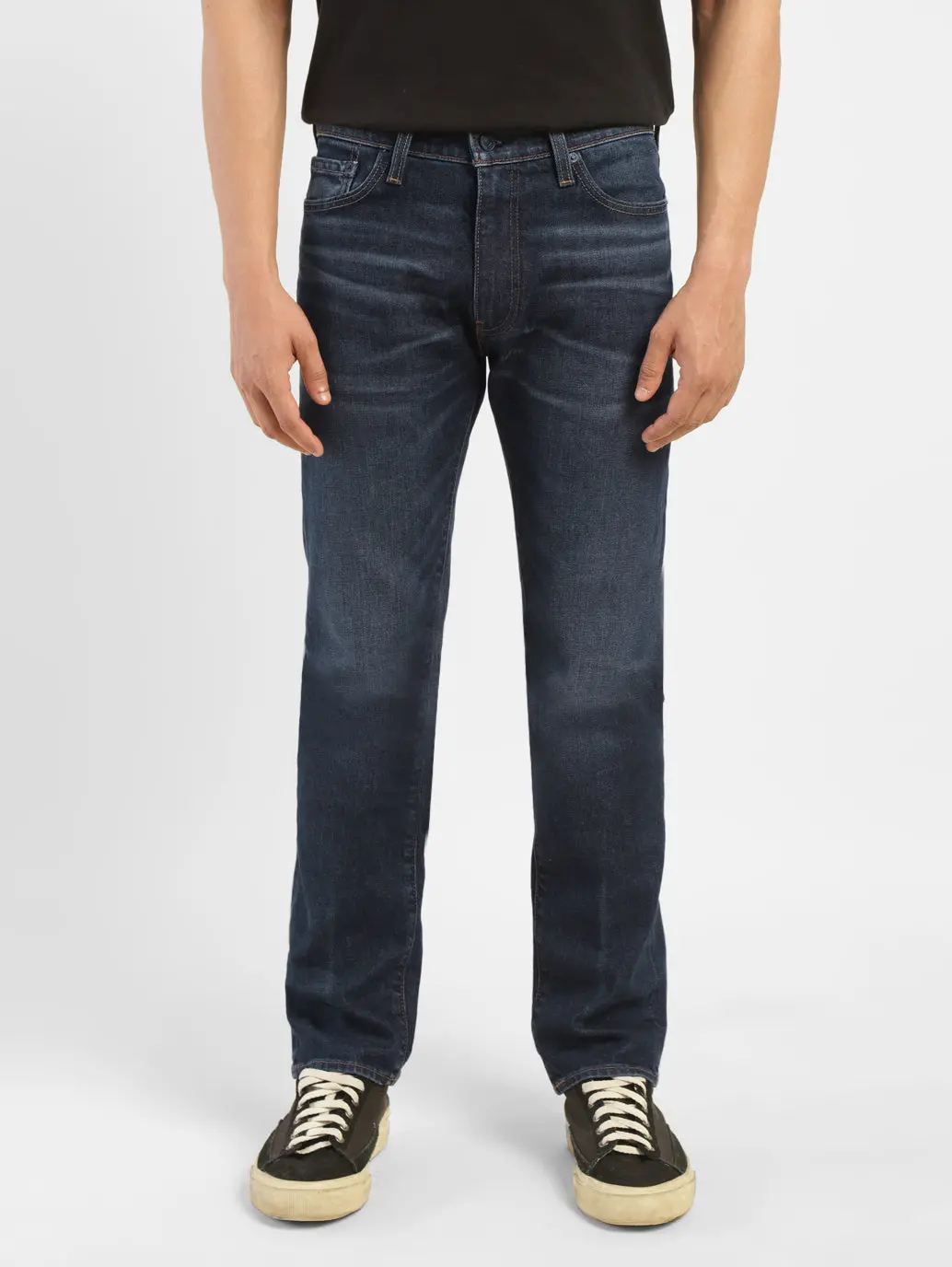Men's 513 Indigo Slim Straight Fit Mid Rise Jeans 1