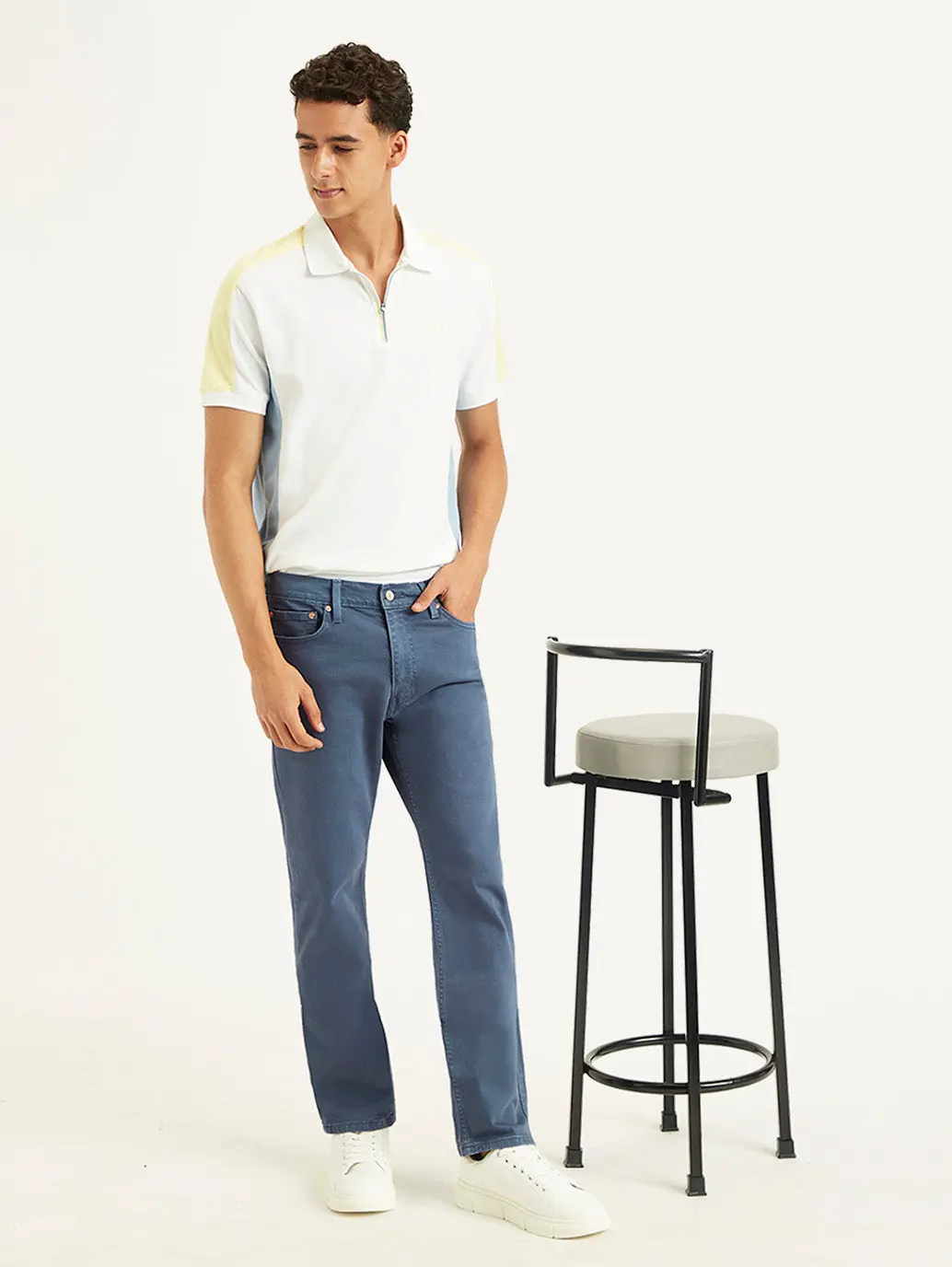 Men's 512 Blue Slim Tapered Fit Mid Rise Jeans 5
