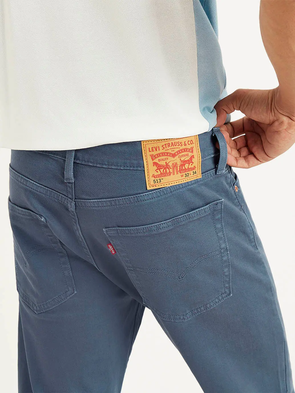 Men's 512 Blue Slim Tapered Fit Mid Rise Jeans 6