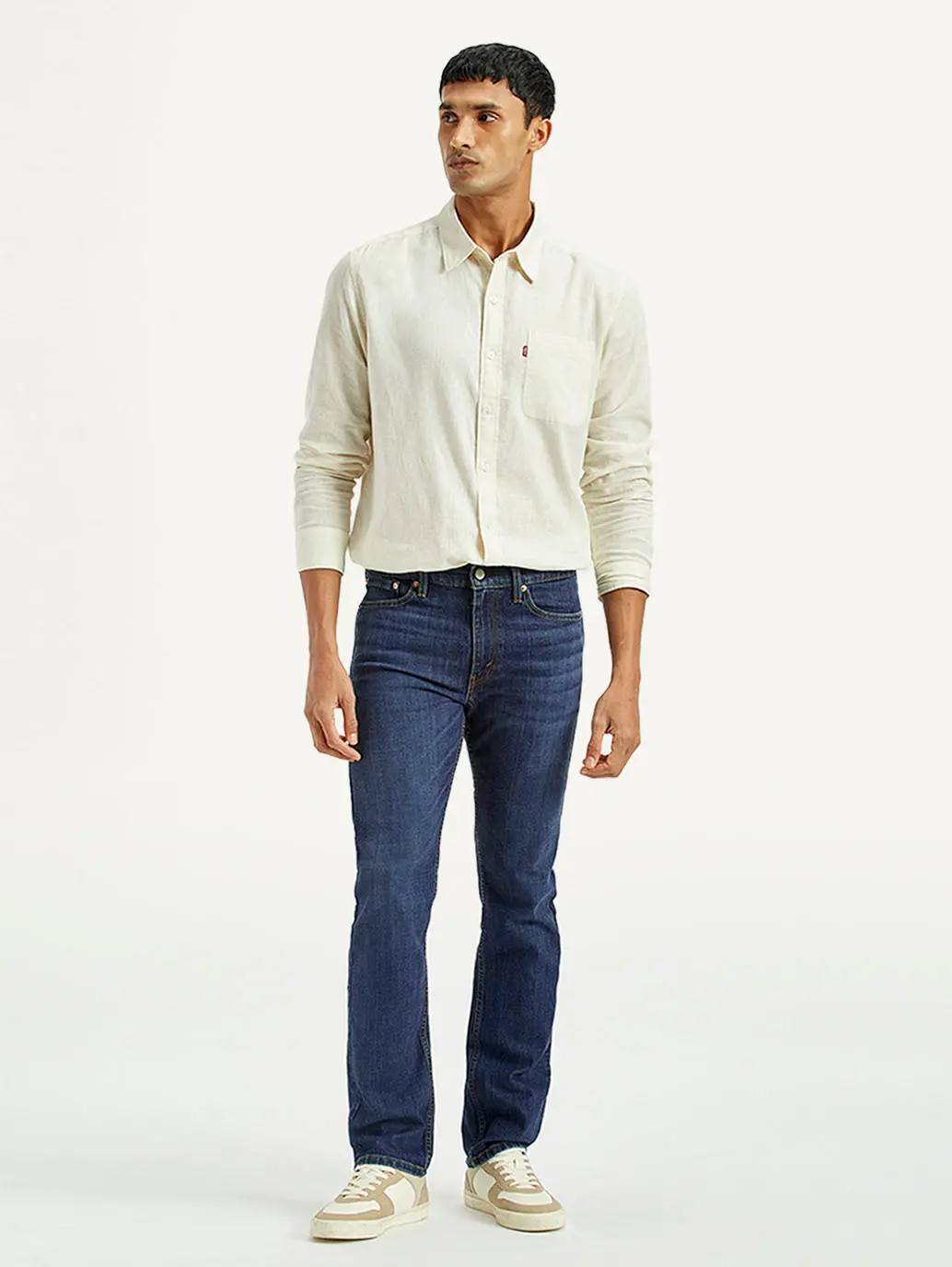 Men's Tinted 513 Med Indigo Slim Straight Fit Mid Rise Jeans 1