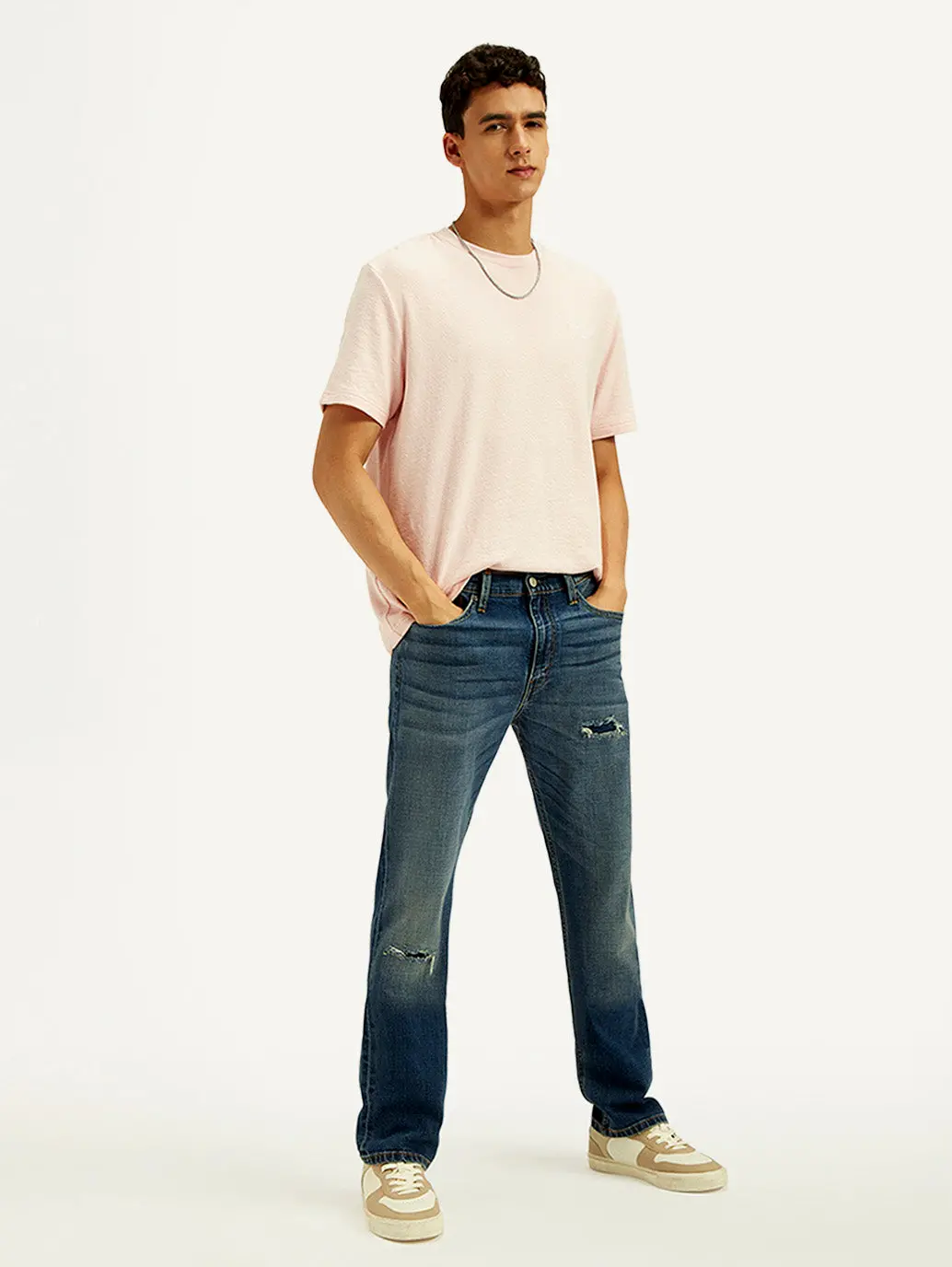 Men's Tinted 513 Med Indigo Slim Straight Fit Mid Rise Jeans 1