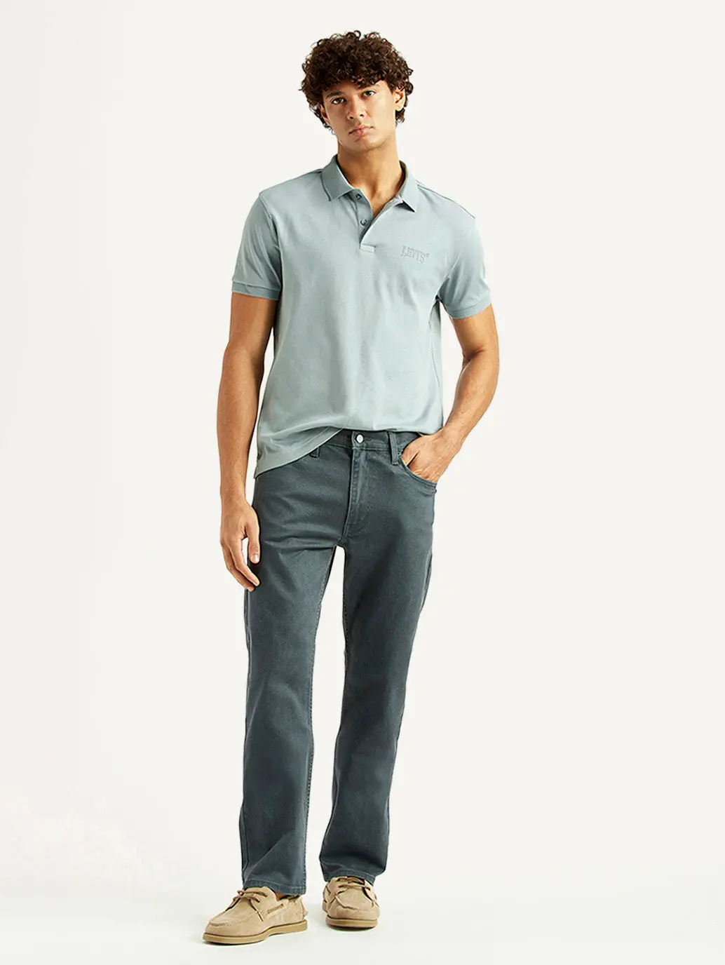 Men's 513 Grey Slim Straight Fit Mid Rise Jeans 1