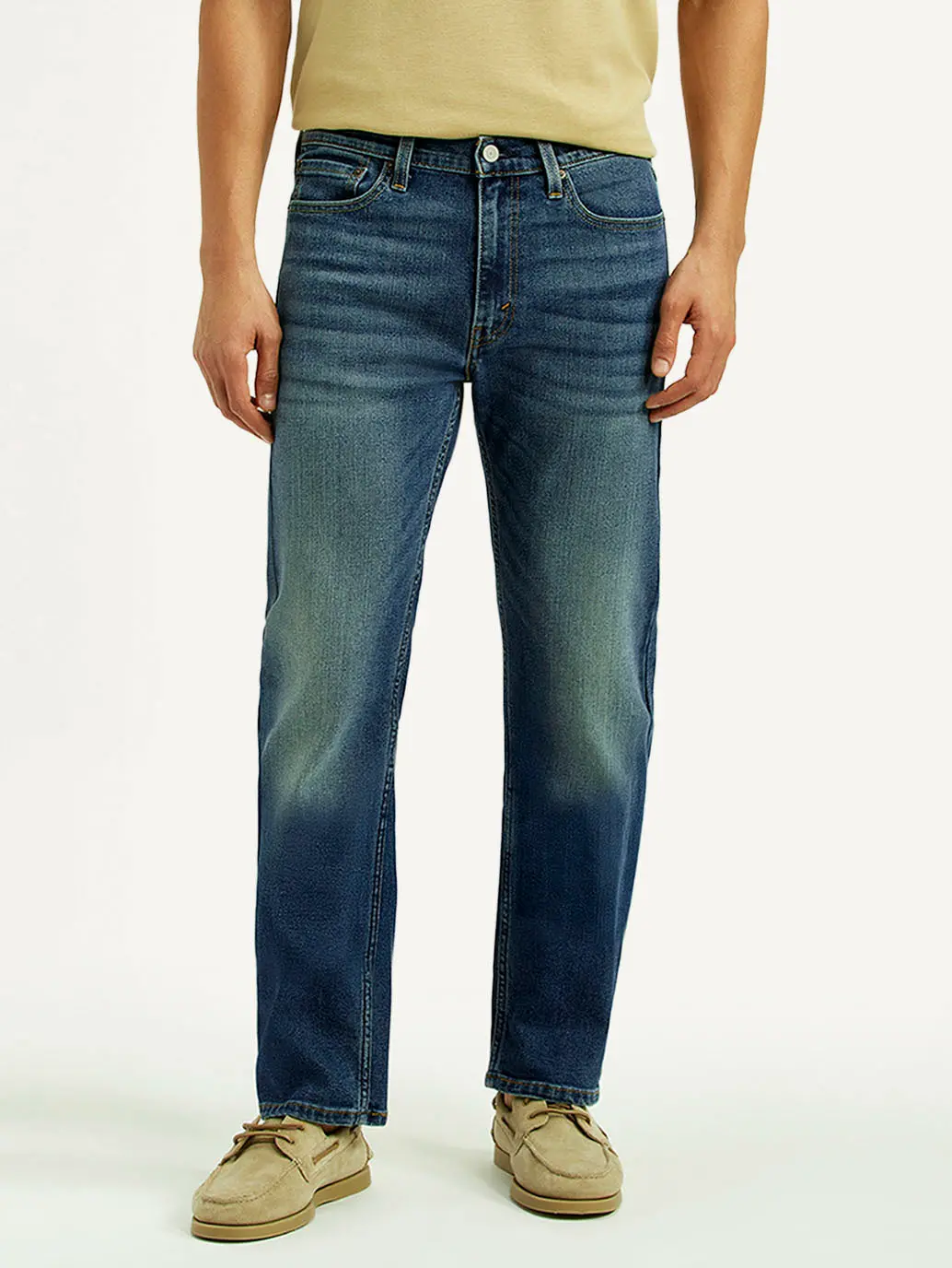 Men's 513 Dark Blue Slim Straight Fit Mid Rise Jeans 2