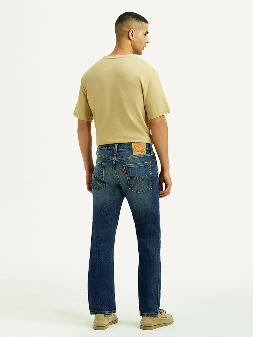 Men's 513 Dark Blue Slim Straight Fit Mid Rise Jeans 3