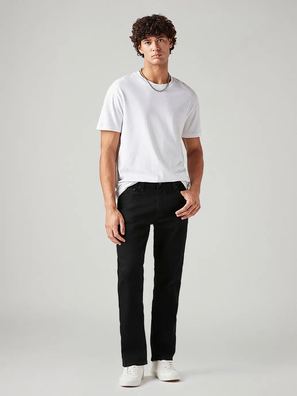 Men's 513 Black Slim Straight Fit Mid Rise Jeans 1