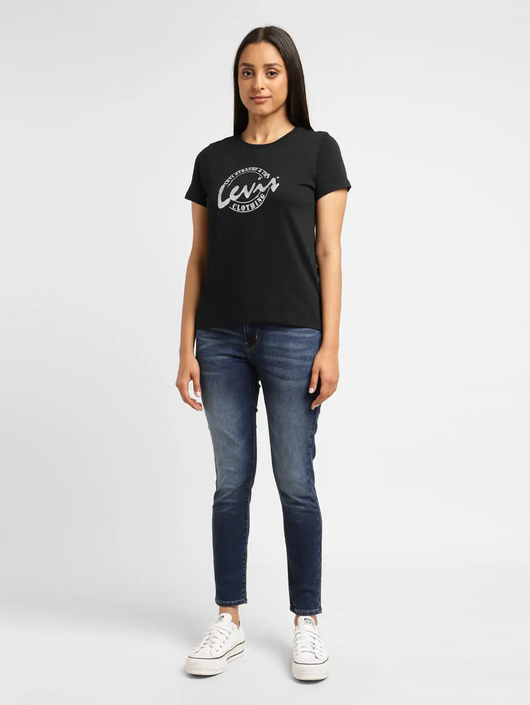 Women's Brand Logo Crew Neck T-Shirt 5