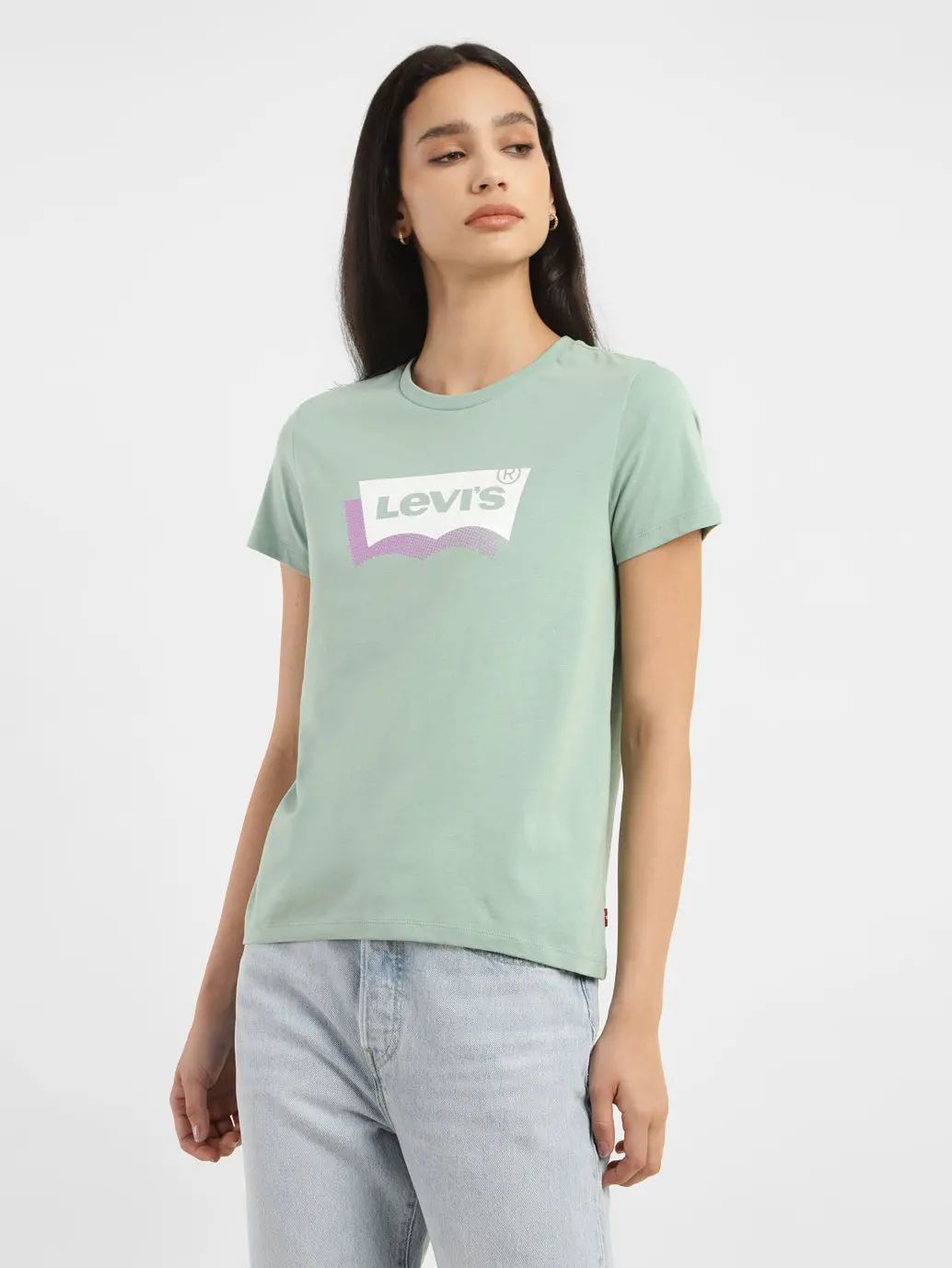 Women's Brand Logo Crew Neck T-Shirt 1