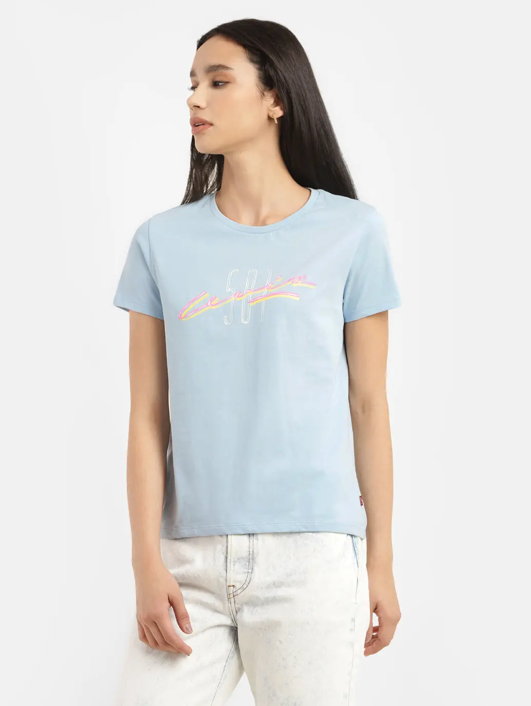 Women's Typography Crew Neck T-Shirt 1