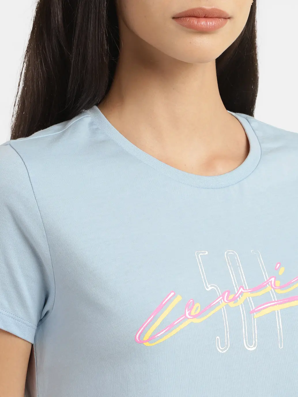 Women's Typography Crew Neck T-Shirt 5