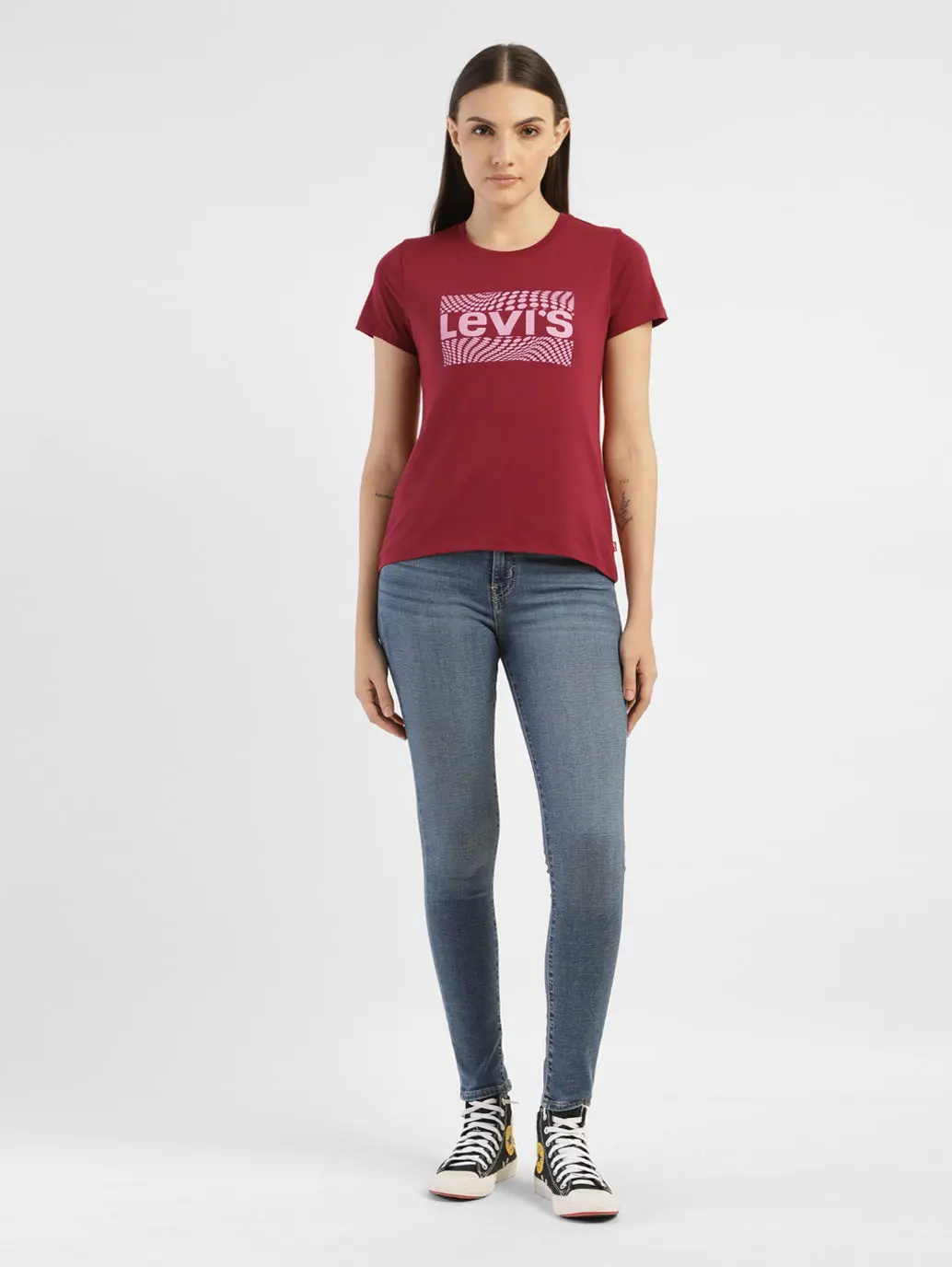 Women's Brand Logo Crew Neck T-Shirt 1
