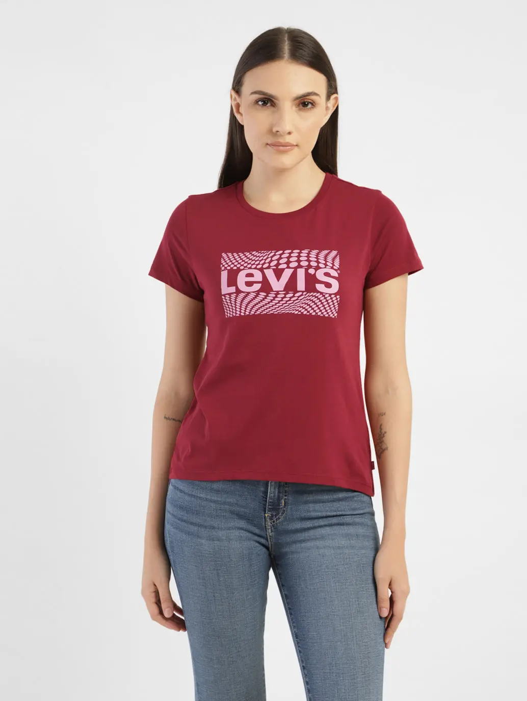 Women's Brand Logo Crew Neck T-Shirt 2