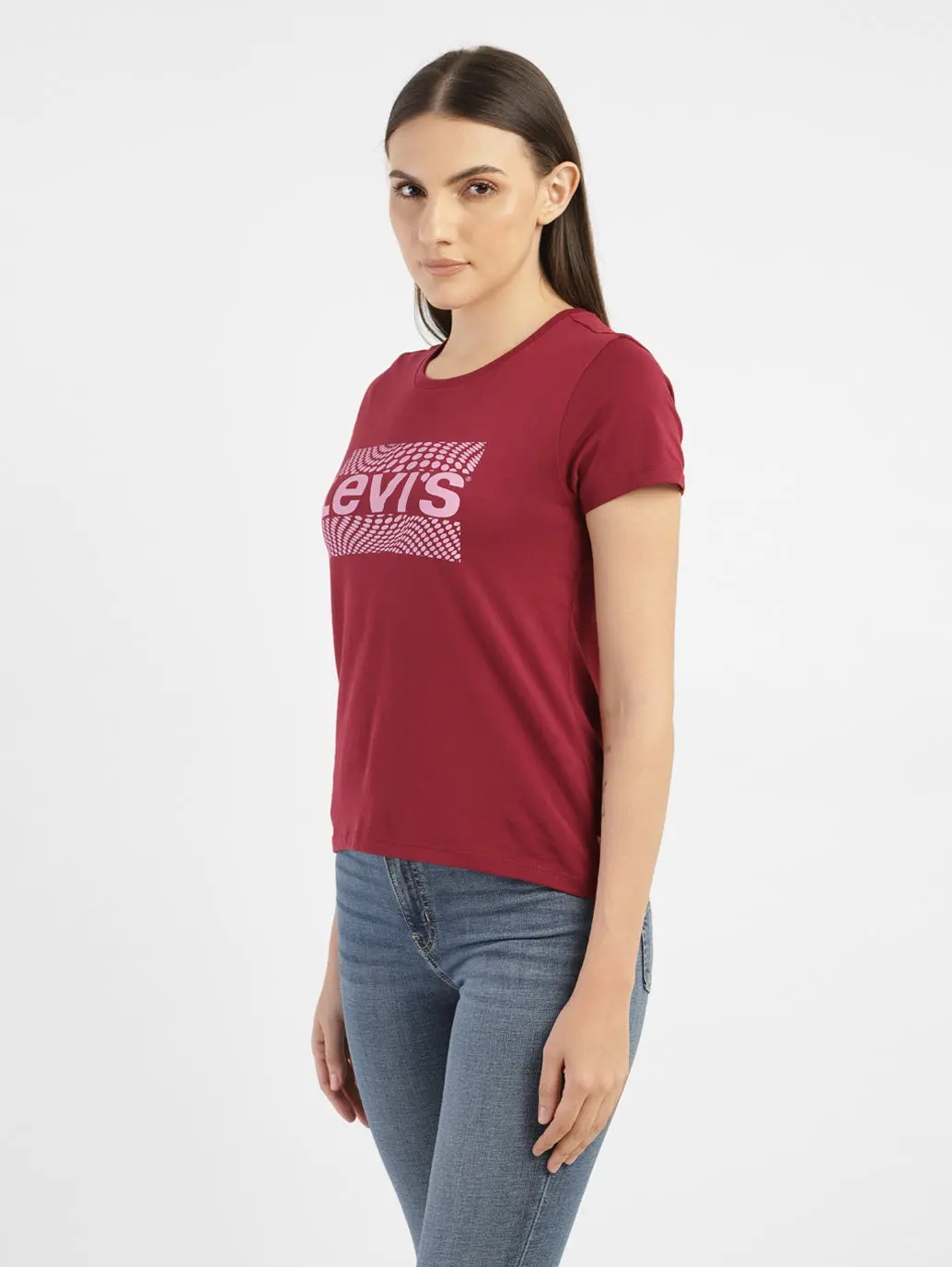 Women's Brand Logo Crew Neck T-Shirt 4