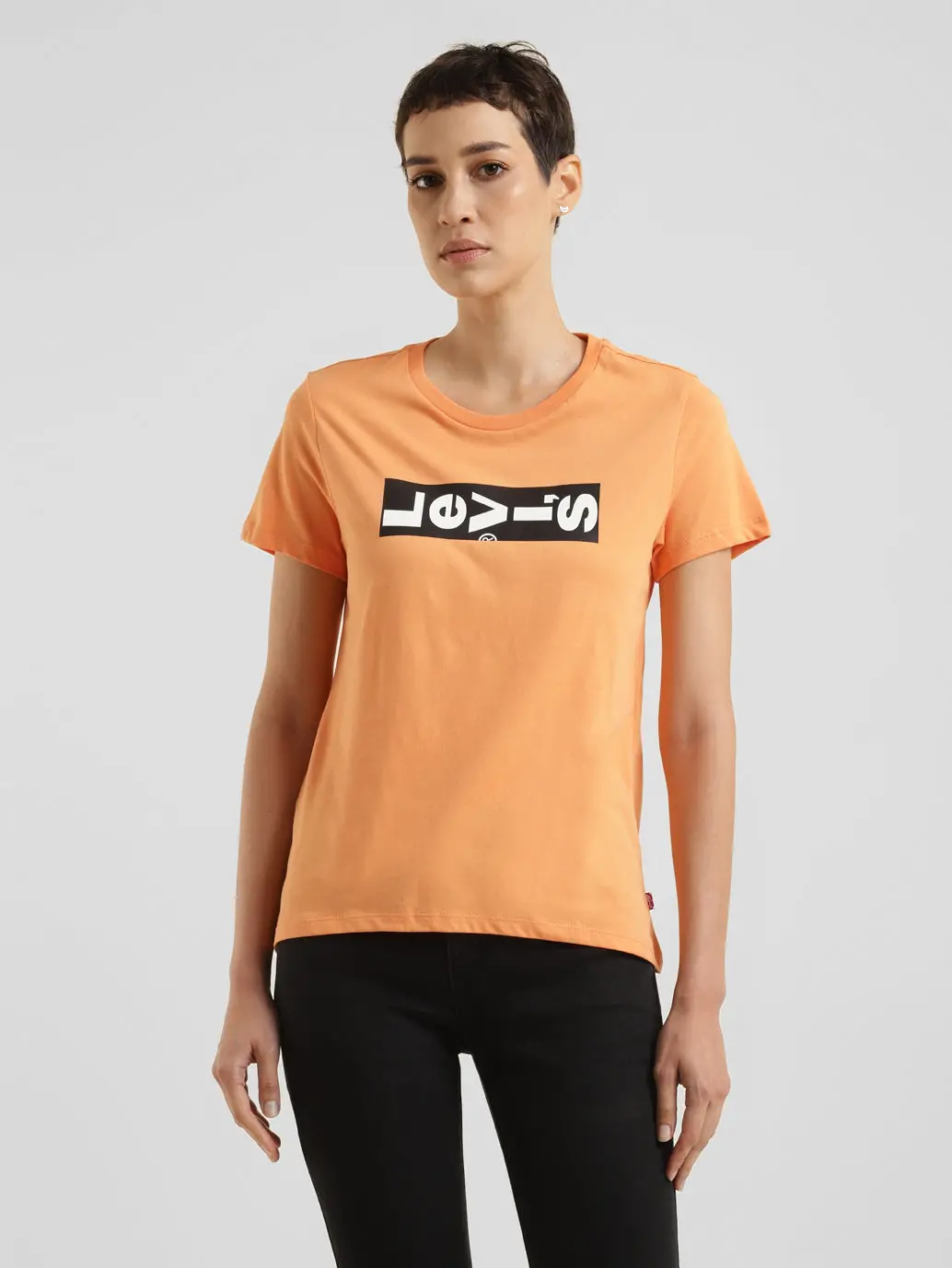 Women's Brand Logo Crew Neck T-Shirt 1