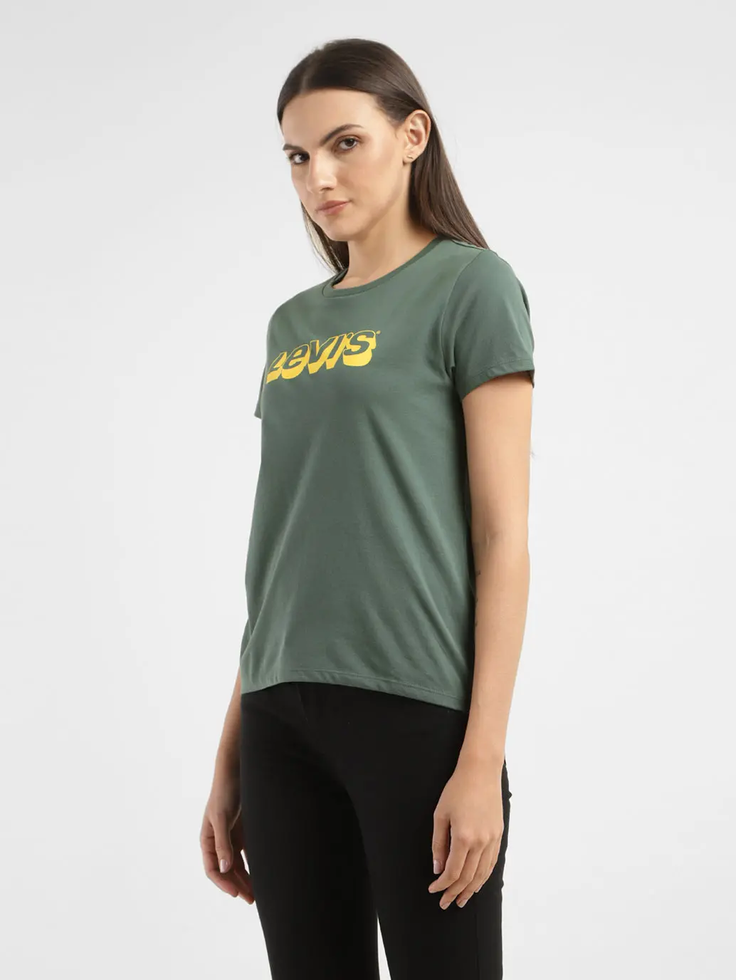 Women's Brand Logo Crew Neck T-Shirt 4