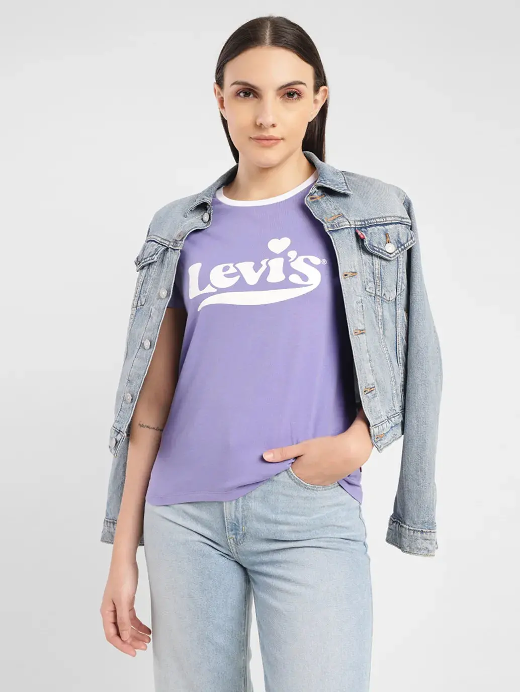 Women's Brand Logo Crew Neck T-Shirt 1