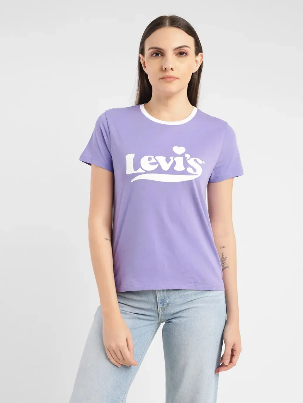 Women's Brand Logo Crew Neck T-Shirt 2