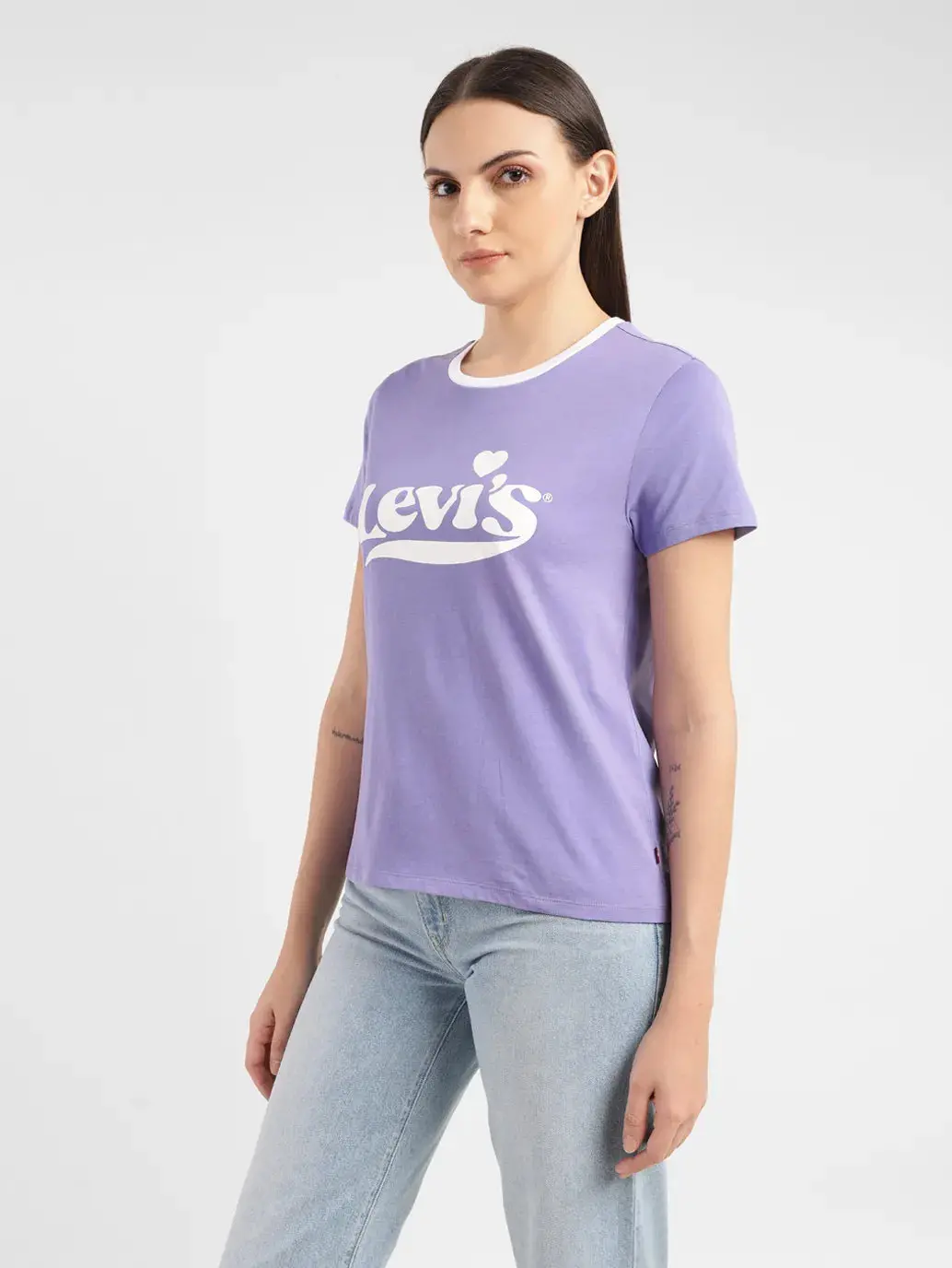Women's Brand Logo Crew Neck T-Shirt 4