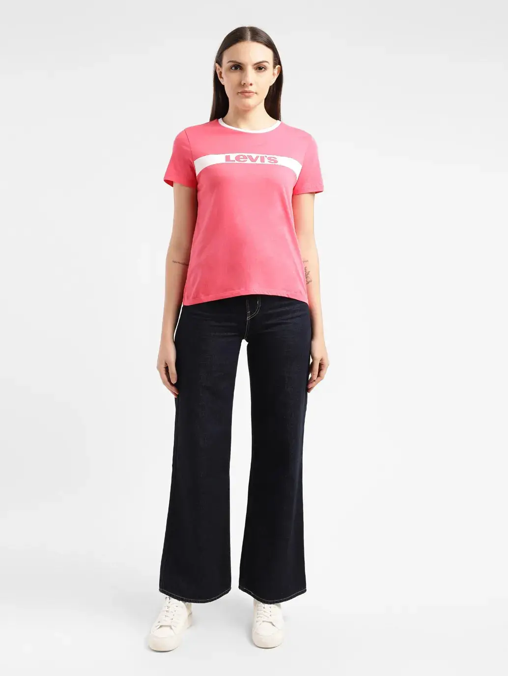 Women's Brand Logo Crew Neck T-Shirt 1