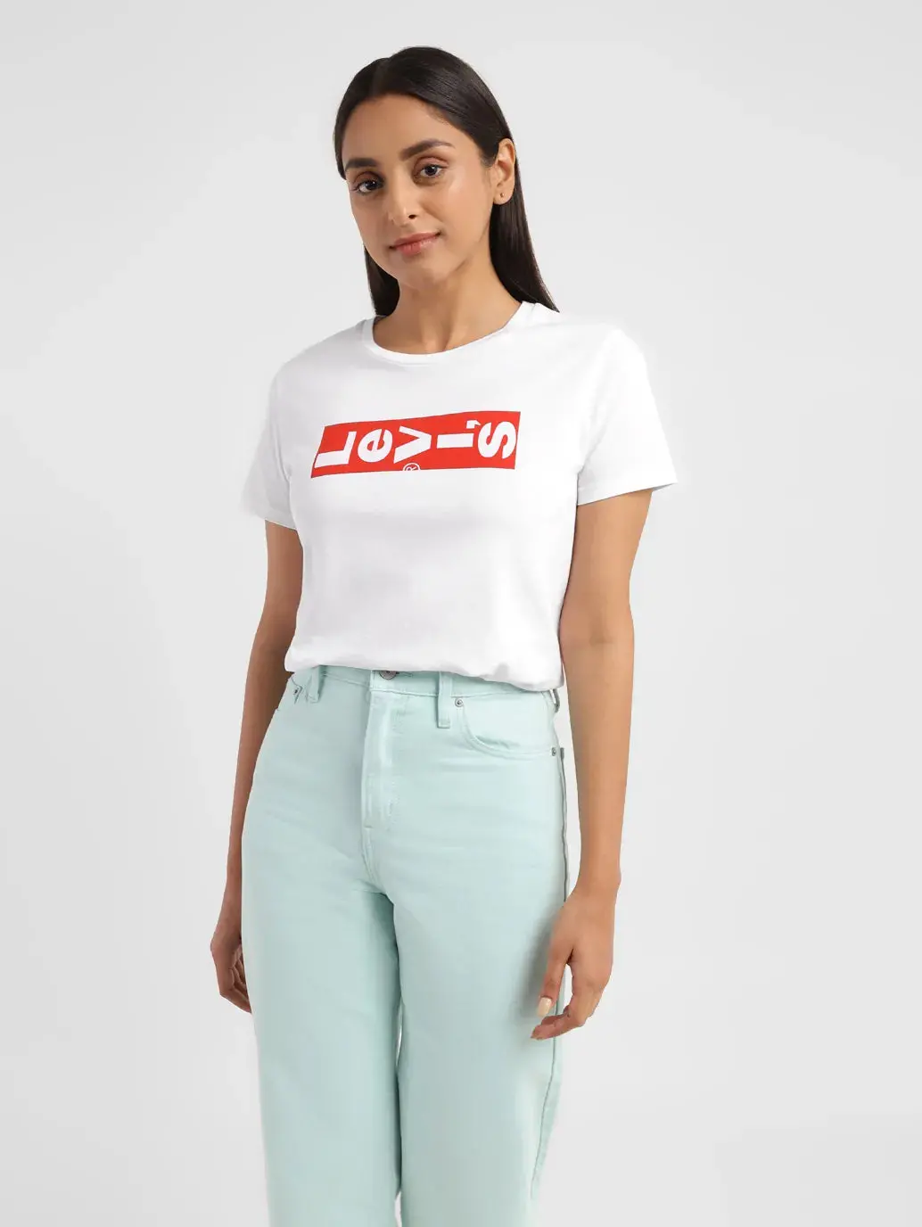 Women's Brand Logo Crew Neck T-Shirt 1