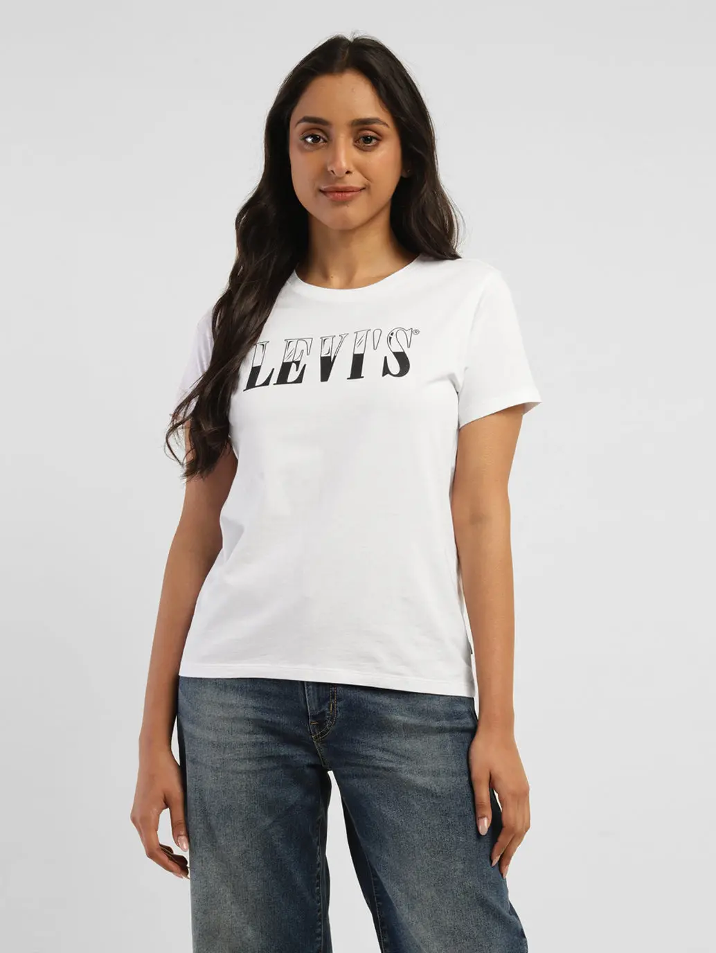 Women's Brand Logo Crew Neck T-Shirt 1