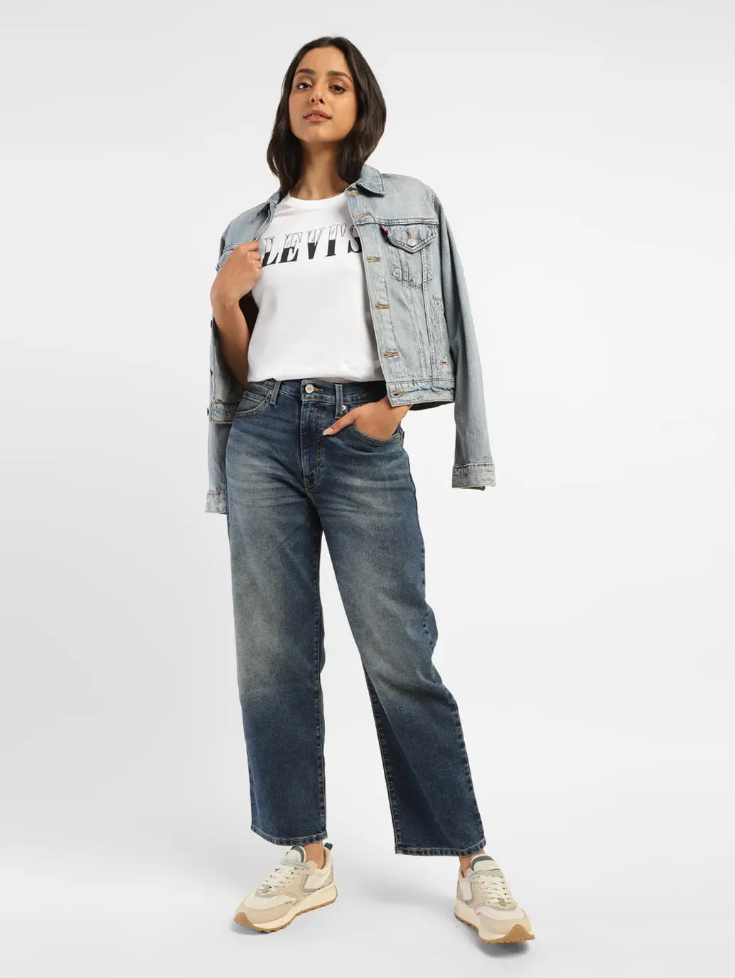 Women's Brand Logo Crew Neck T-Shirt 1
