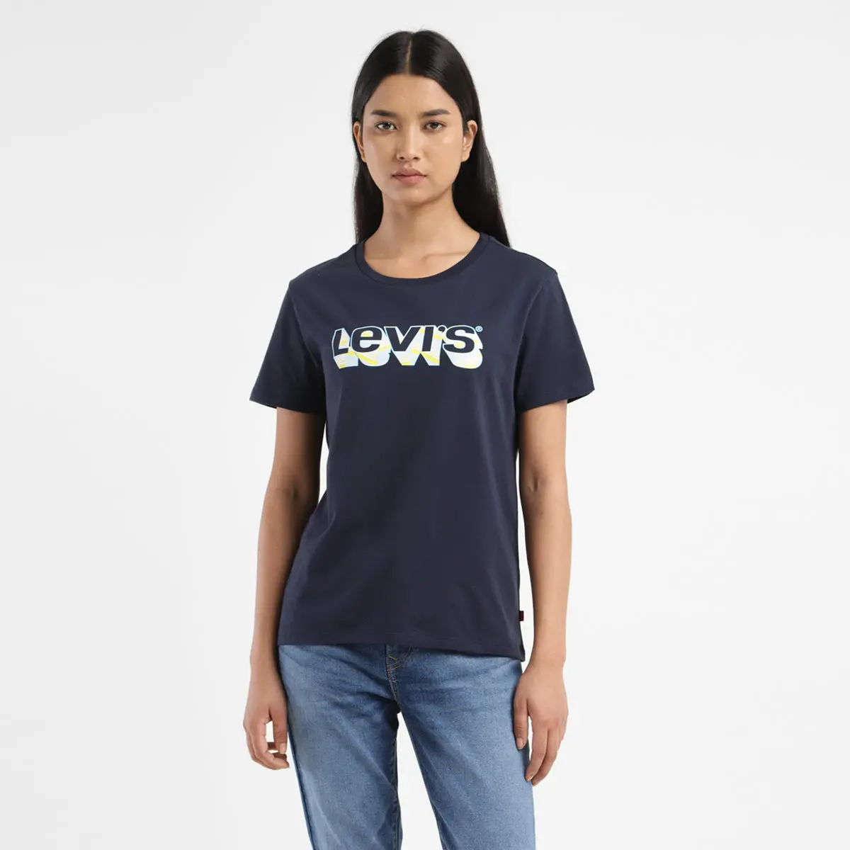 Women's Brand Logo Crew Neck T-Shirt 1
