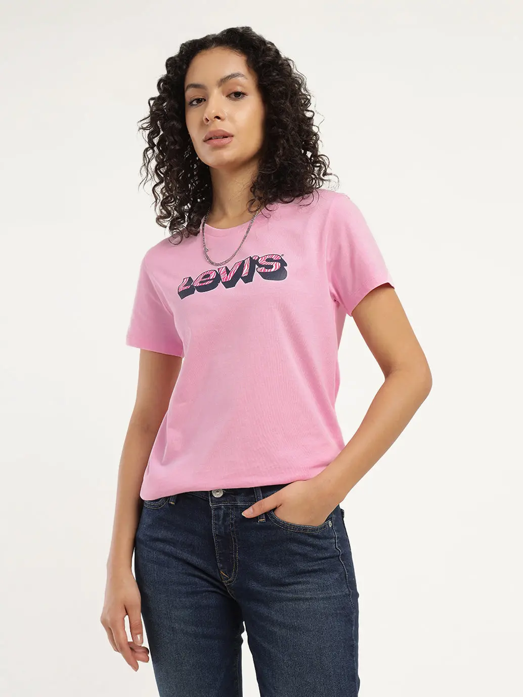 Women's Brand Logo Crew Neck T-Shirt 1