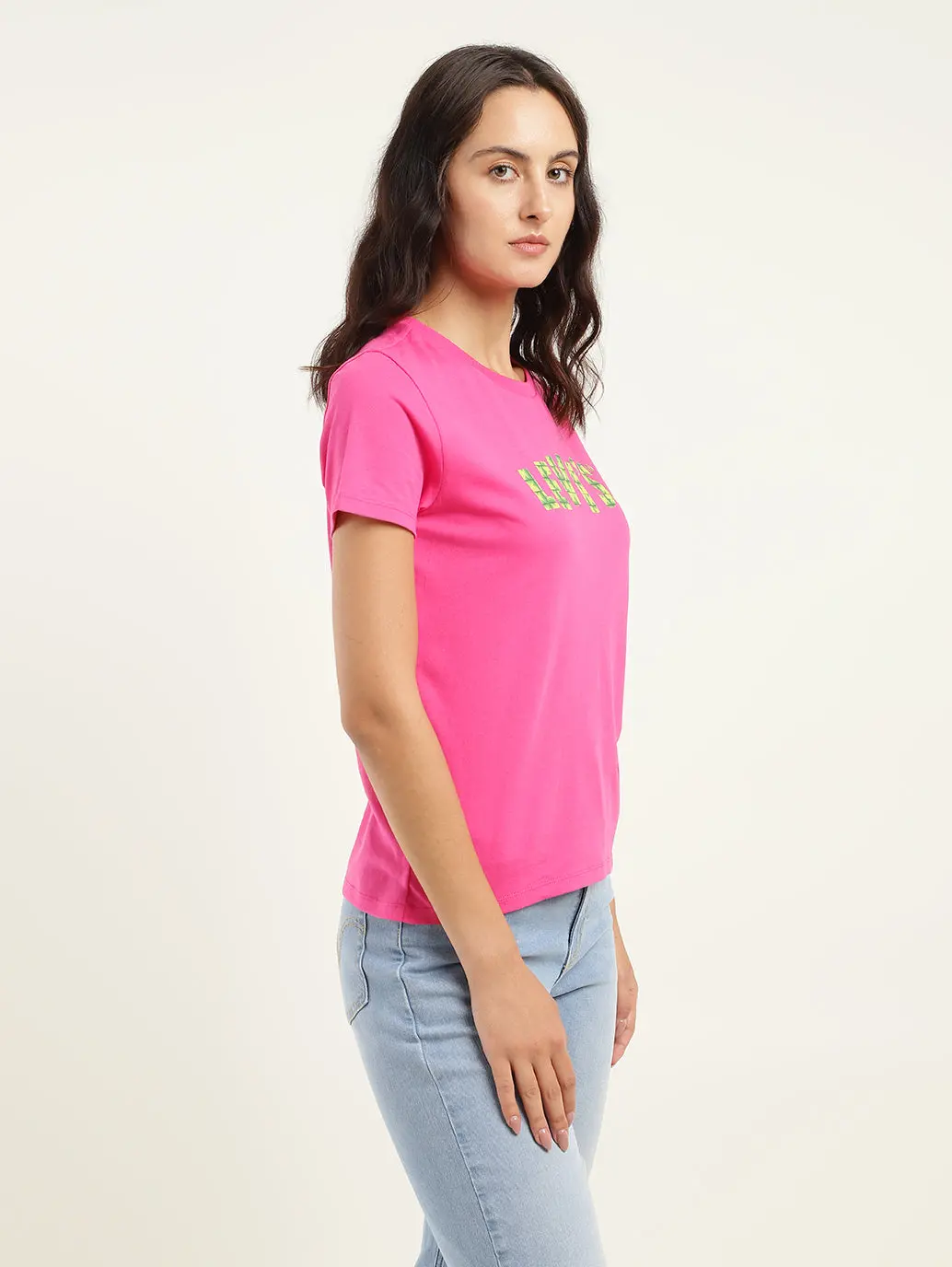 Women's Brand Logo Crew Neck T-Shirt 1