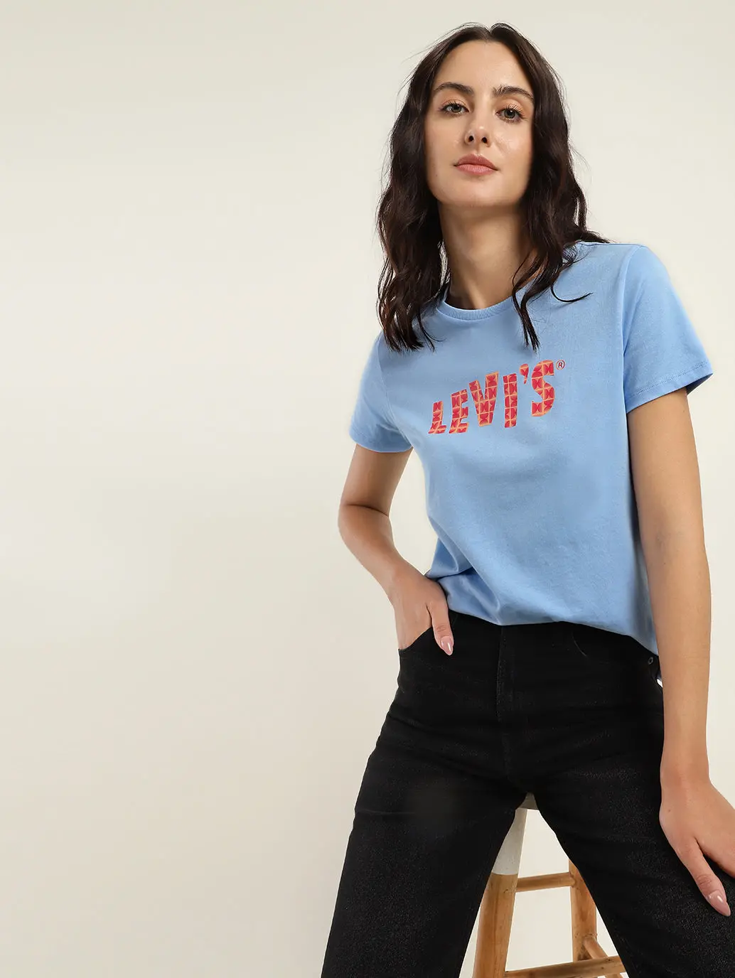 Women's Brand Logo Crew Neck T-Shirt 1