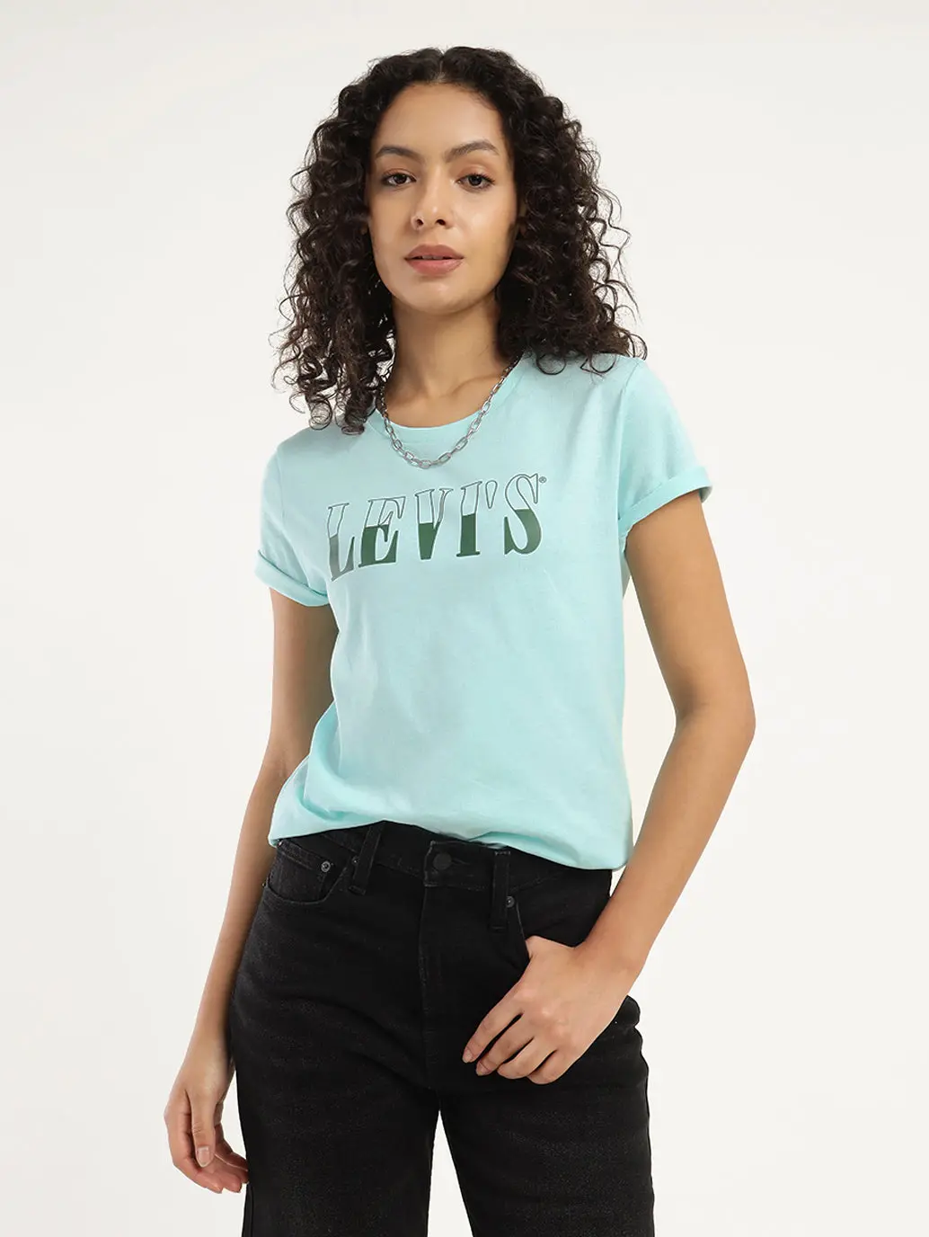 Women's Brand Logo Regular T-Shirt 1