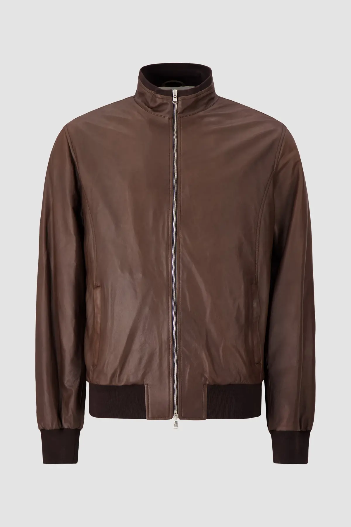 Barba Napoli Brown Leather Jacket 1