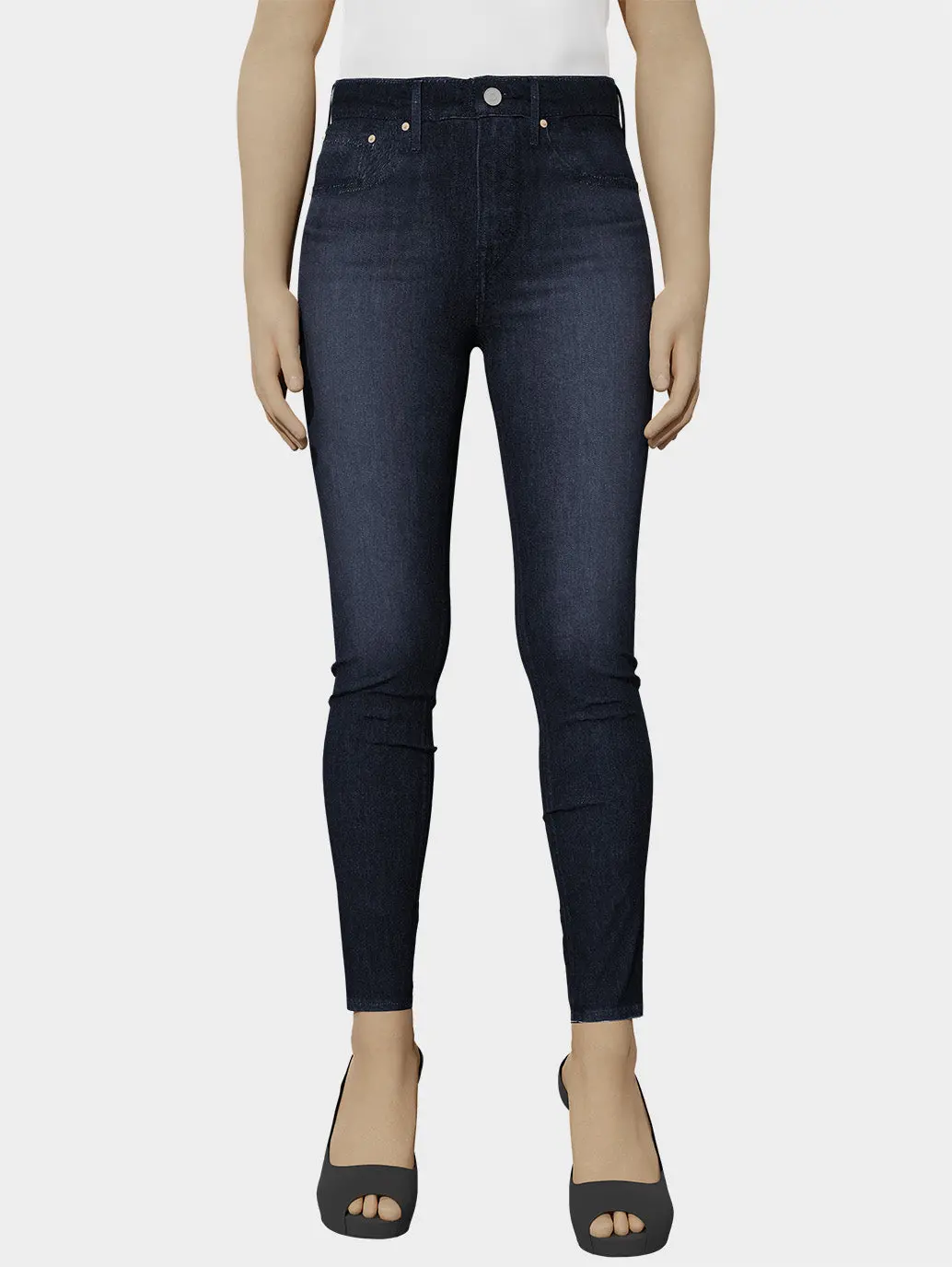 Women's 721 Blue Skinny Fit High Rise Jeans 1