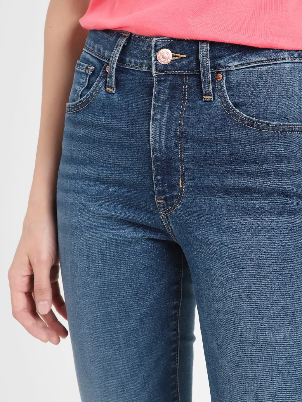 Women's 721 Blue Skinny Fit High Rise Jeans 6