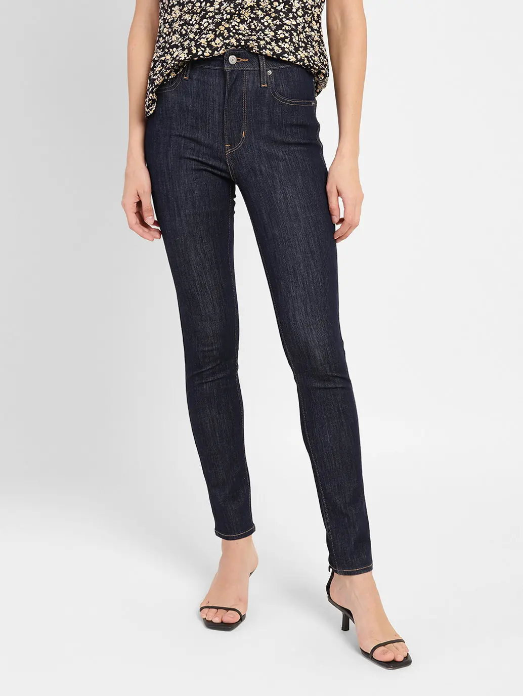 Women's 721 Blue Skinny Fit High Rise Jeans 1