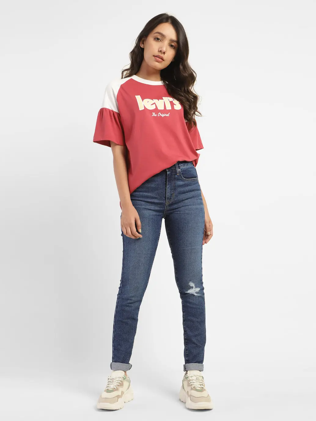 Women's 721 Blue Skinny Fit High Rise Jeans 1