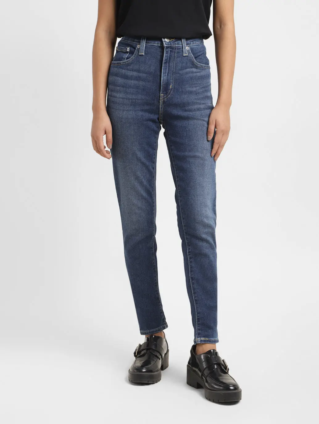 Women's 721 Blue Skinny Fit High Rise Jeans 1