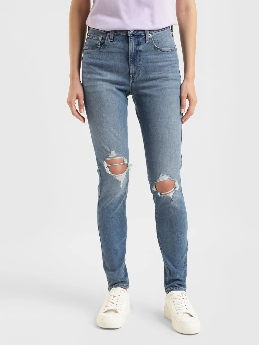 Women's 721 Blue Skinny Fit High Rise Jeans 1