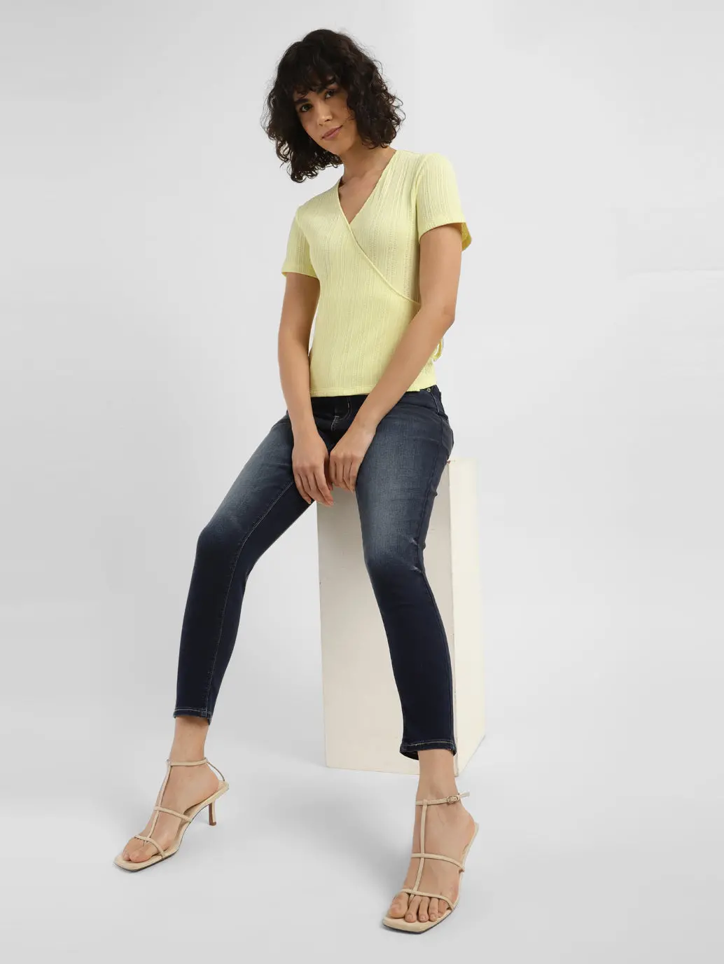 Women's 721 Blue Skinny Fit High Rise Jeans 1