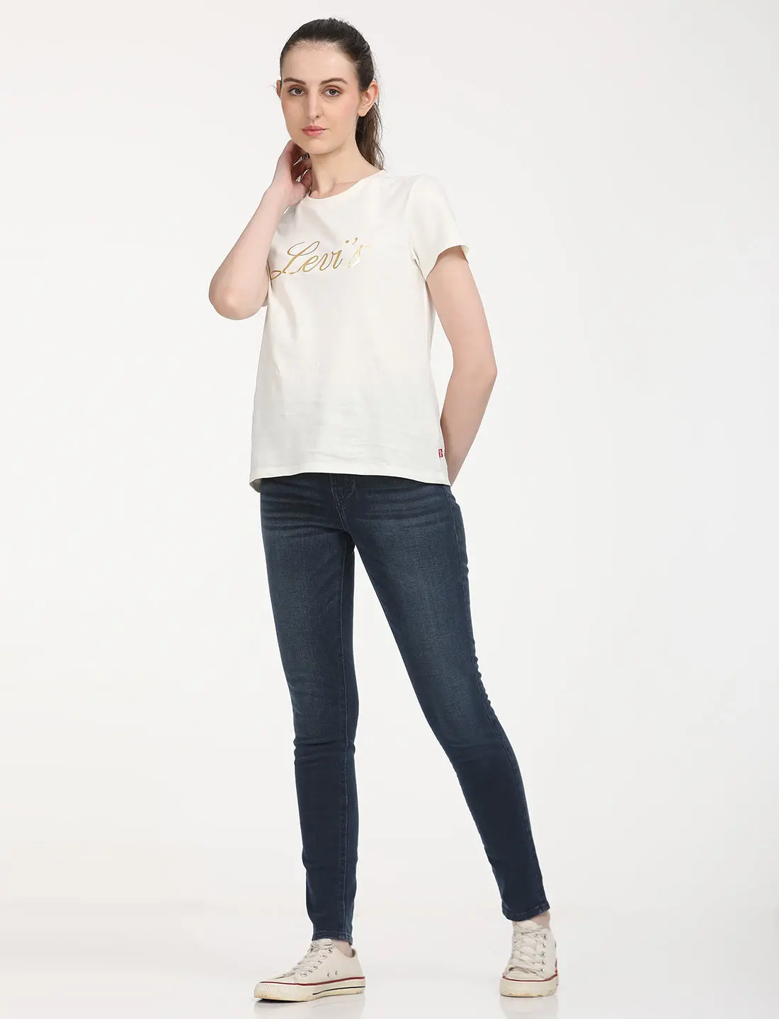 Women's 721 Navy Blue Skinny Fit High Rise Jeans 1