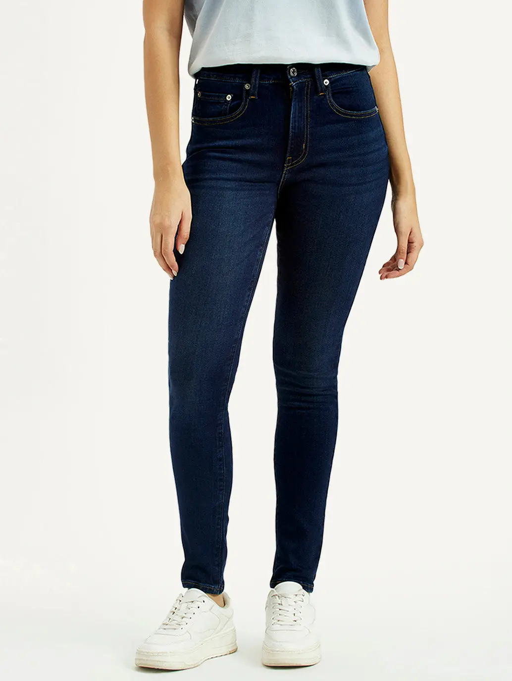 Women's 721 Dark Blue Skinny Fit High Rise Jeans 2