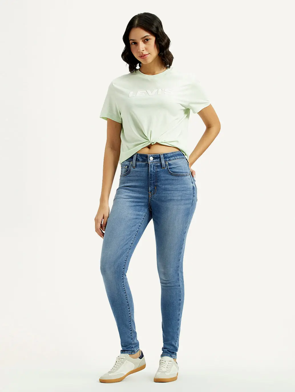 Women's 721 Med Indigo Skinny Fit High Rise Jeans 1